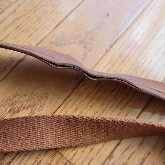 The Sak Blue Striped Distressed Leather Bag Crossbody Studded Zippered Flap - Picture 12 of 15